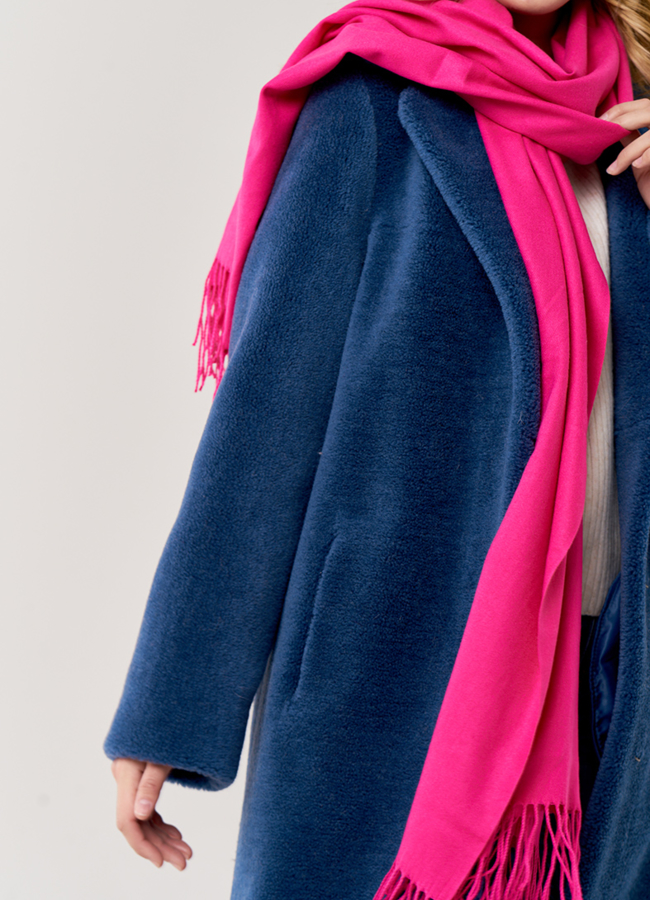 Палантин женский модель № 26 меха малина