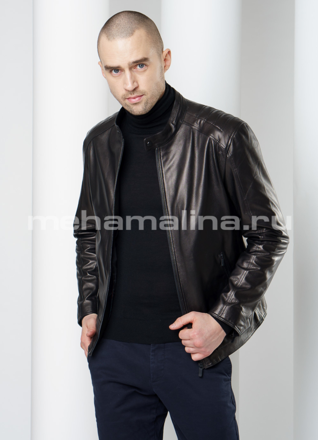 Куртка на молнии модель № KP-218 меха малина