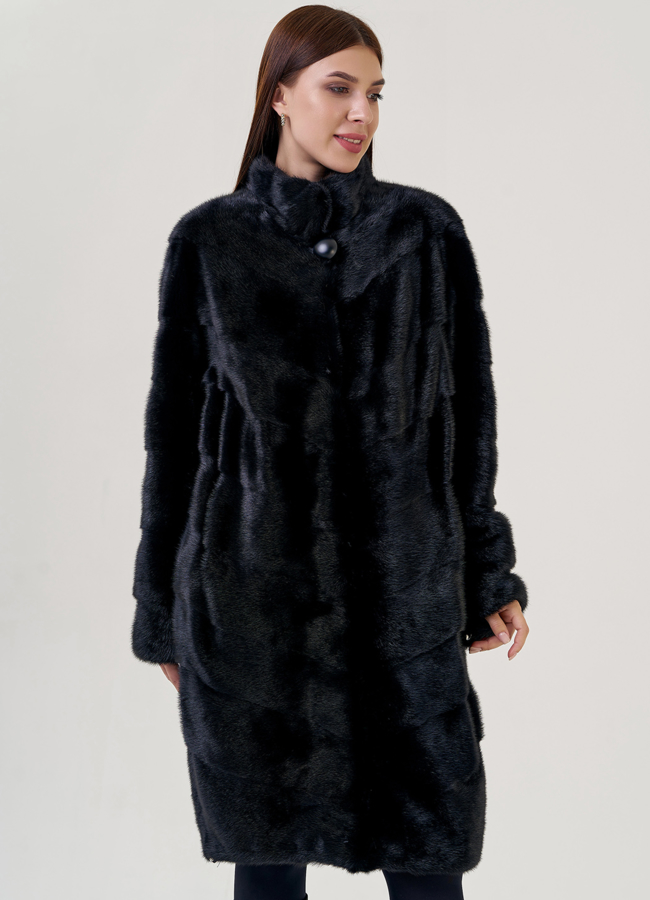 Шуба баллон со стойкой модель № 23117 универмаг малина