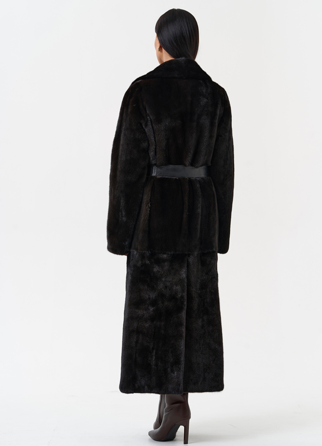 Шуба из меха скандинавской норки  модель № 28919 универмаг малина