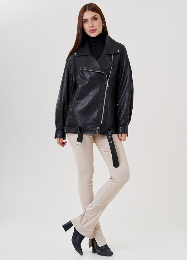 фото Косуха оверсайз из натуральной кожи модель № 79084