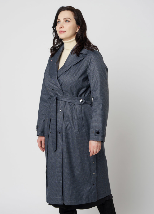 Плащ женский утепленный серого цвета модель № 20715 универмаг малина