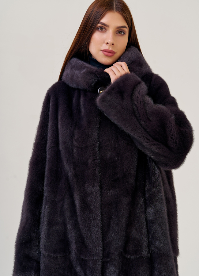 Длинная классическая шуба модель № 78849 универмаг малина