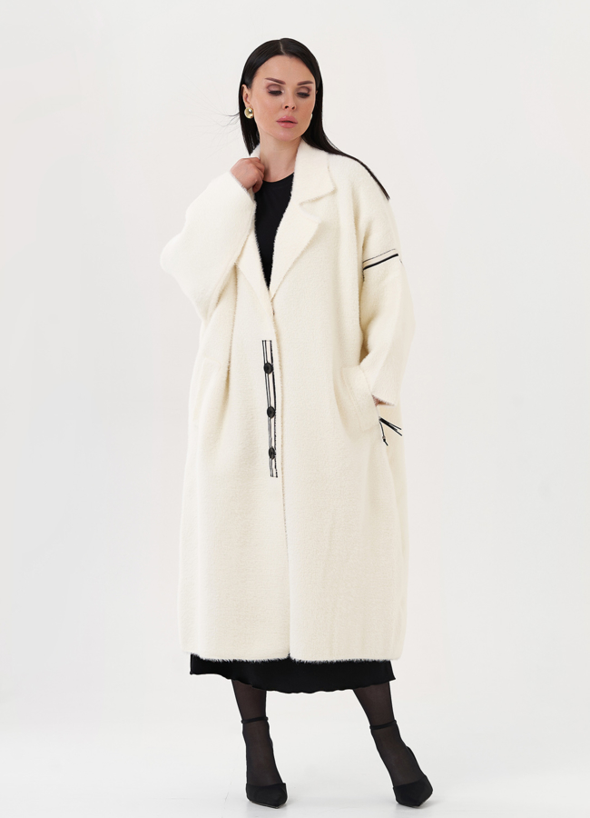 фото Кардиган из акрила с английским воротником модель № 22477