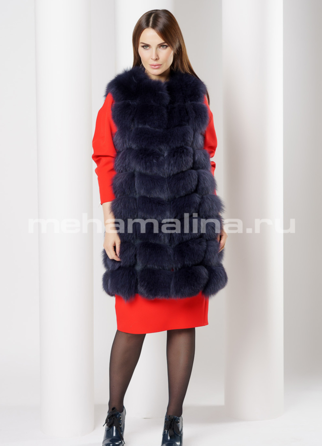 Жилет из песца  модель № M-159 в кредит