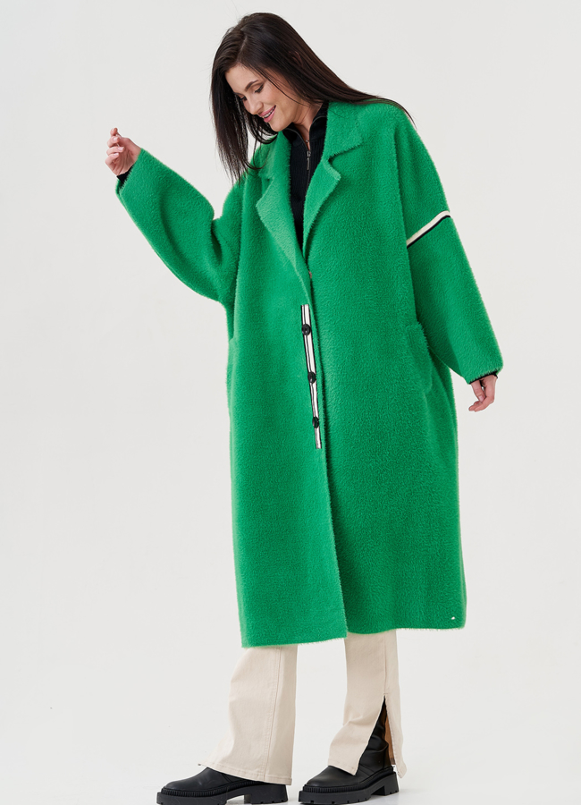 Длинный кардиган зеленого цвета модель № 78011 универмаг малина