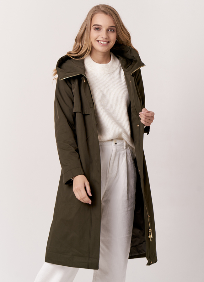 Удлиненная парка с енотом  модель № 18942 универмаг малина