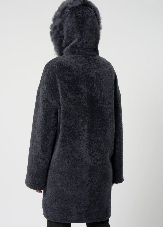 Куртка из мутона оверсайз модель № 1507 в кредит