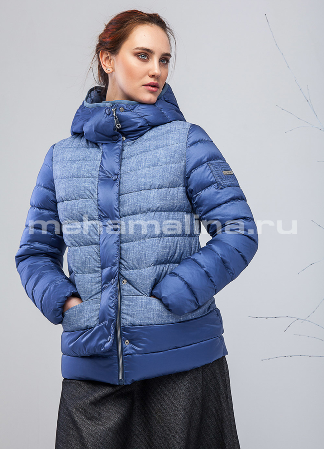 Укороченная куртка с капюшоном модель № П-170 универмаг малина