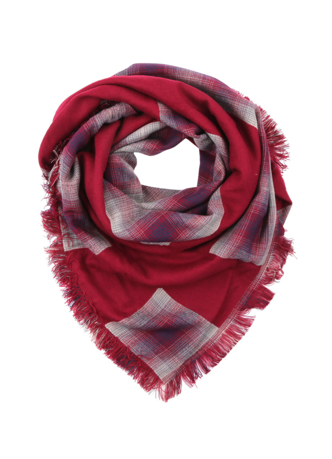 Шарф модель № А-68 меха малина