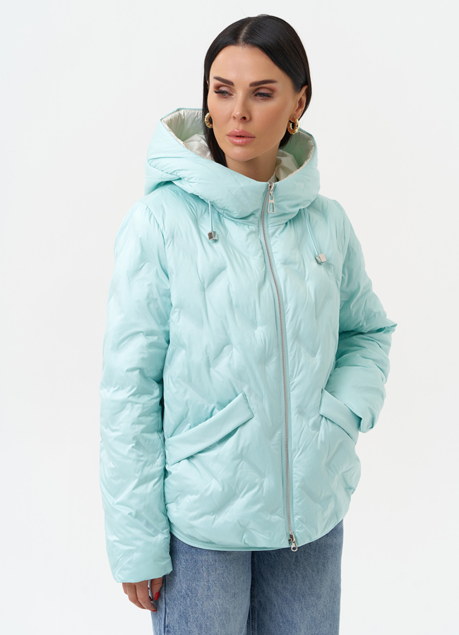 Женская утепленная куртка с капюшоном модель № 29946 в кредит