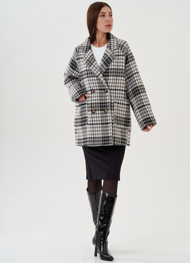 Пальто женское двубортное с английским воротником модель № 81425 в рассрочку Пальто женское двубортное с английским воротником модель № 81425 в рассрочку