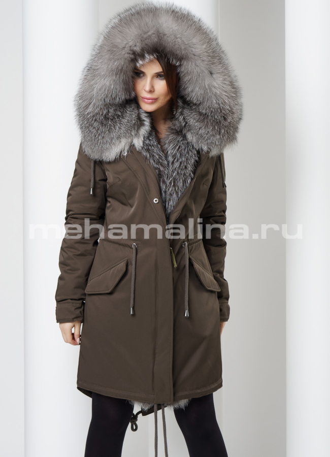 Удлиненная парка модель № П-210 универмаг малина