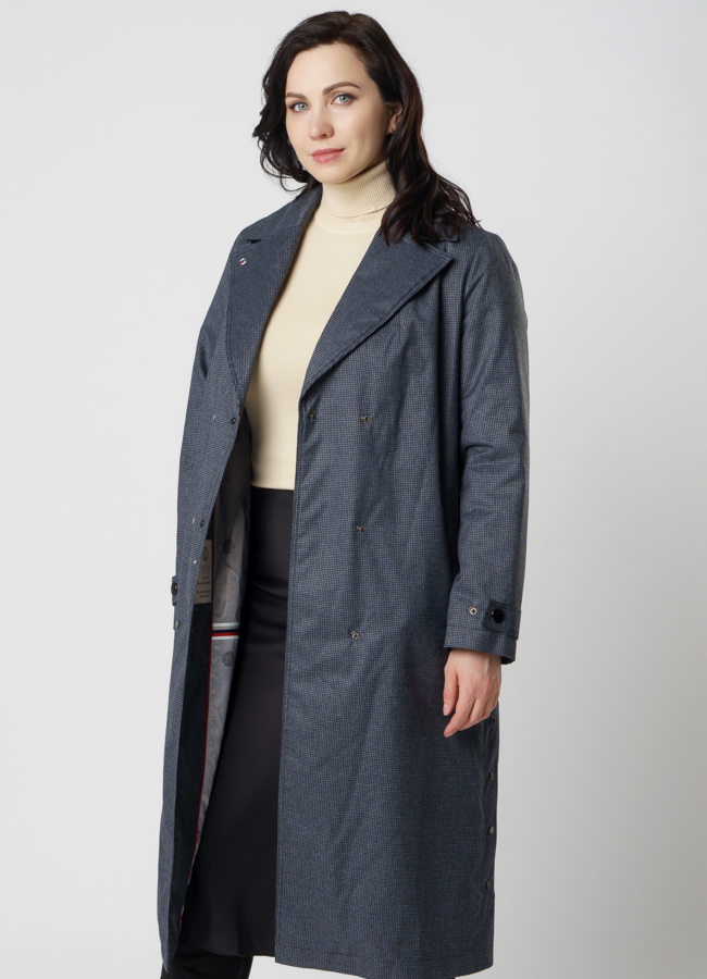 Плащ женский утепленный серого цвета модель № 20715 универмаг малина