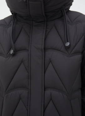 Женский пуховик черного цвета