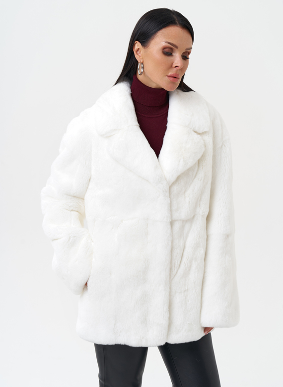 Шуба из меха кролика