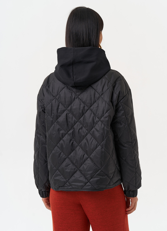 Куртка женская с трикотажным капюшоном модель № 30030 в кредит