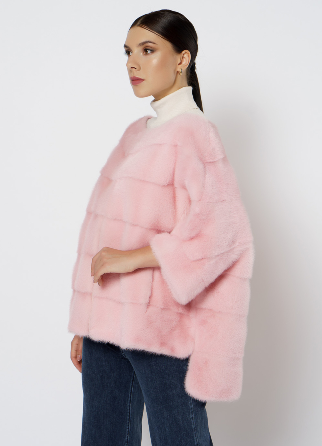 Свитер из норки на молнии модель № 1209 универмаг малина