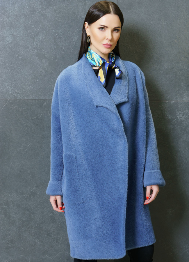 фото Пальто из микроворса модель № 1311