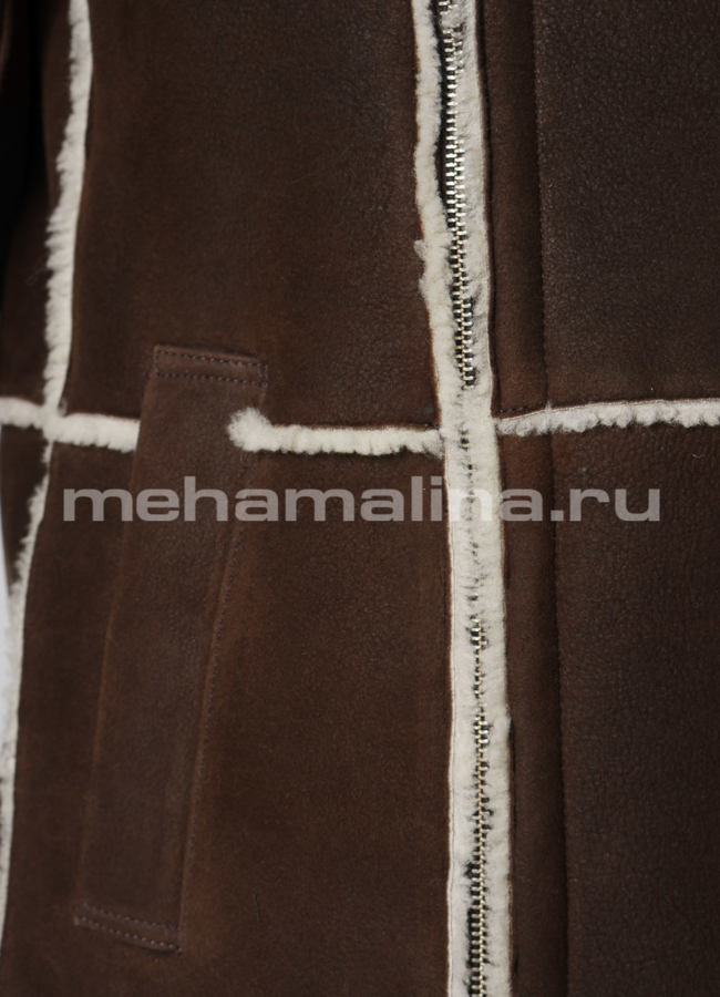 Мужская дубленка премиального качества модель № DM-116 универмаг малина