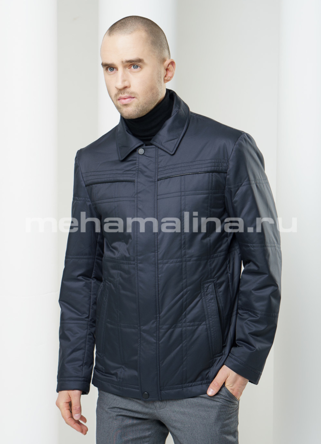 Куртка мужская модель № KP-129 меха малина