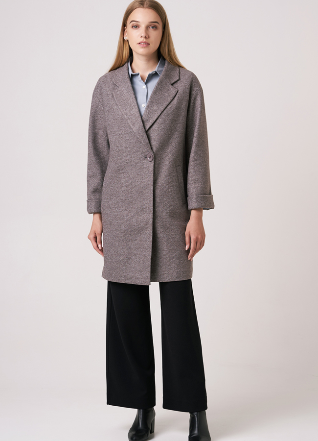 Пальто с английским воротником модель № 5521 универмаг малина