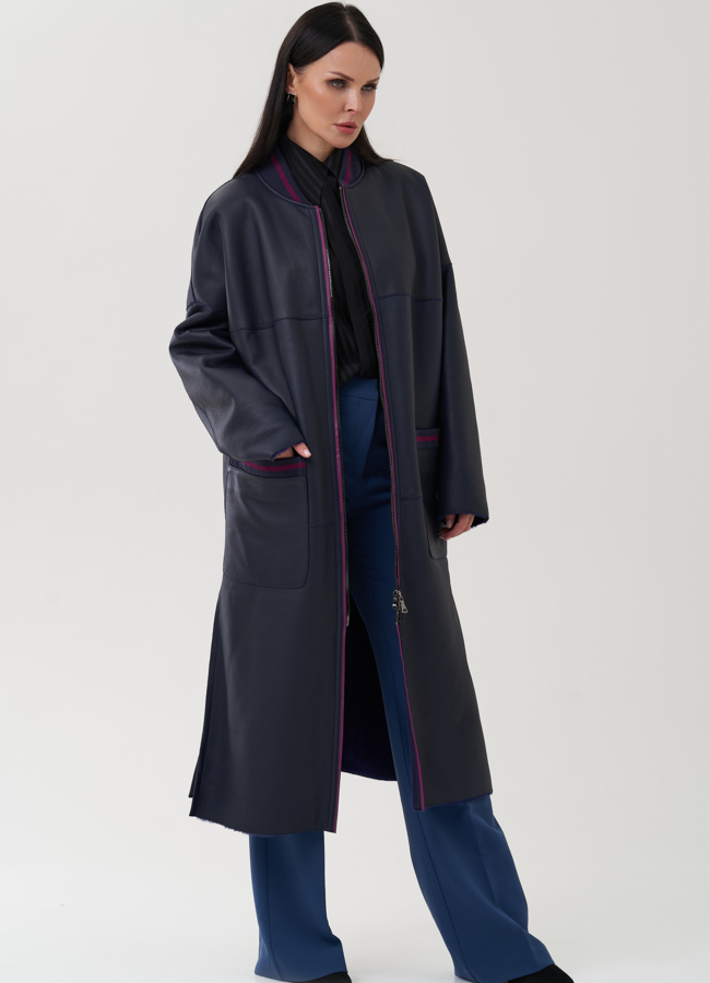 фото Женская дубленка из натуральной кожи модель № 25289