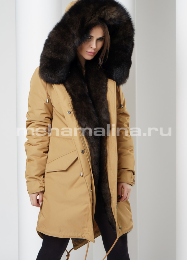 Парка с мехом модель № П-214 универмаг малина
