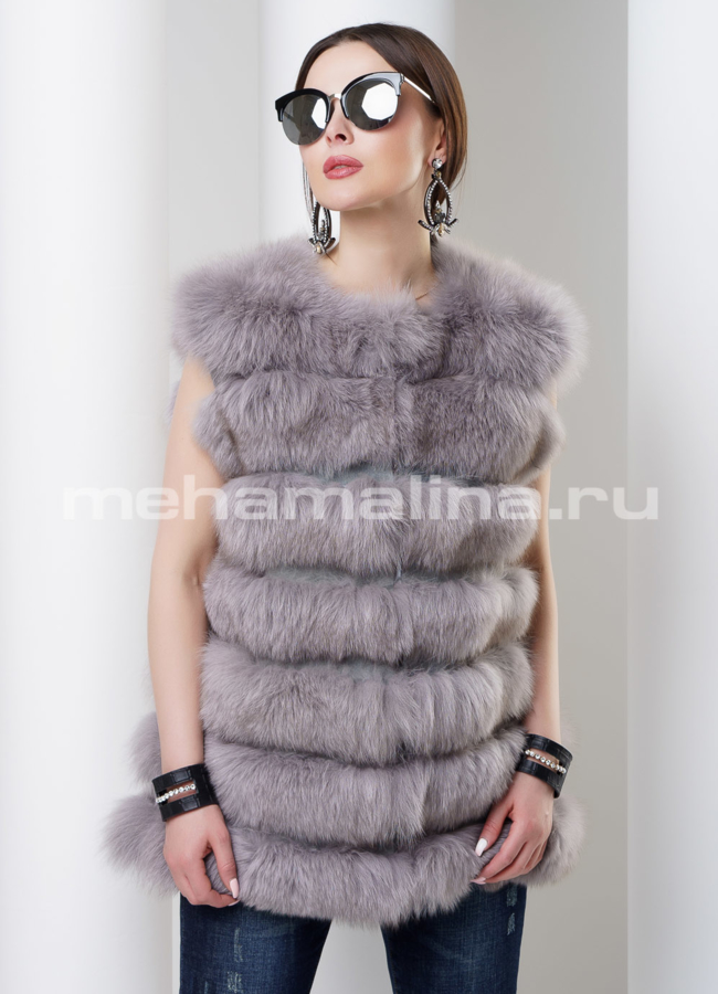 Песцовый жакет модель № M-126 универмаг малина