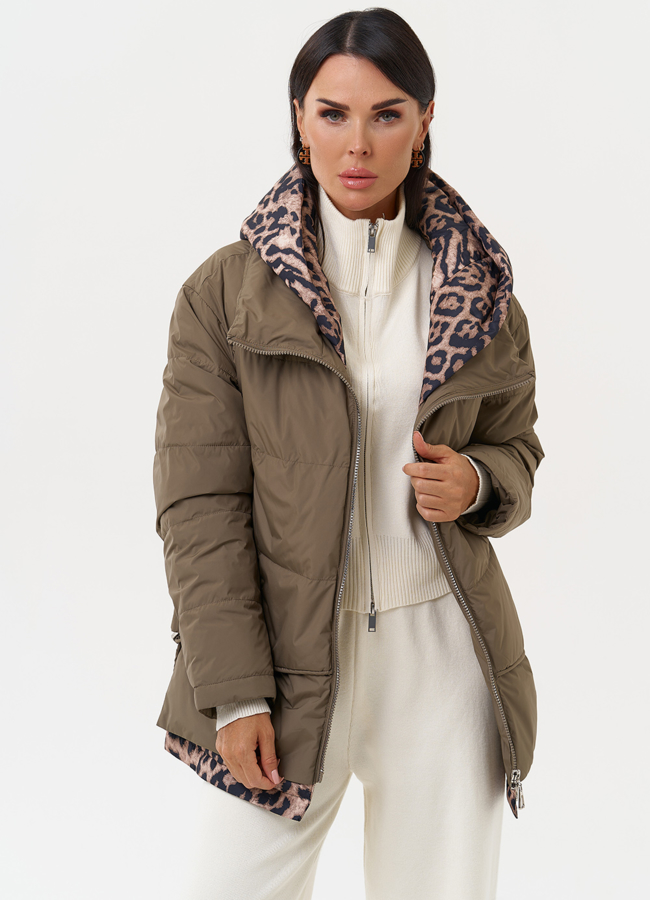 Женская куртка в цвете хаки модель № 31290 в кредит