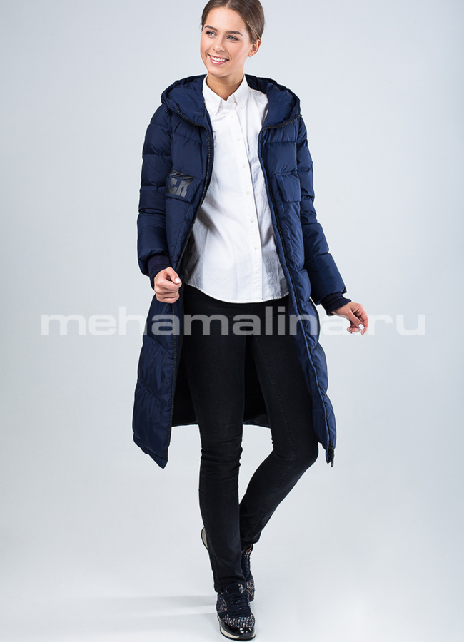 Пуховик женский удлиненный модель № П-288 универмаг малина