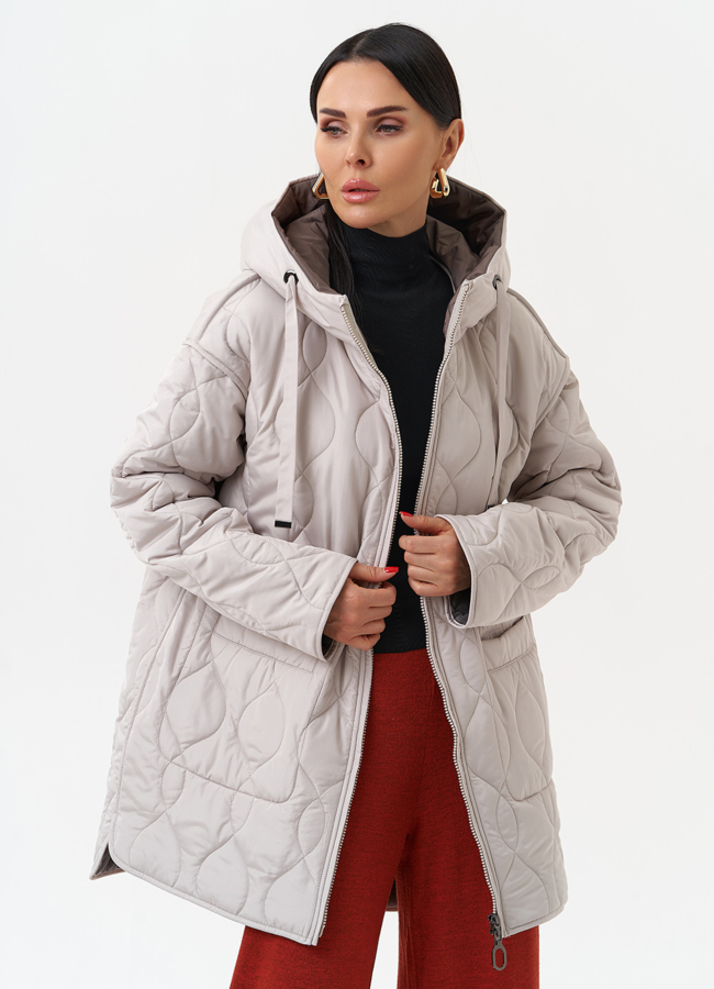 Женская утепленная куртка с капюшоном модель № 29935 универмаг малина