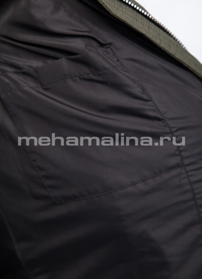 Женский пуховик цвета хаки модель № П-181 универмаг малина