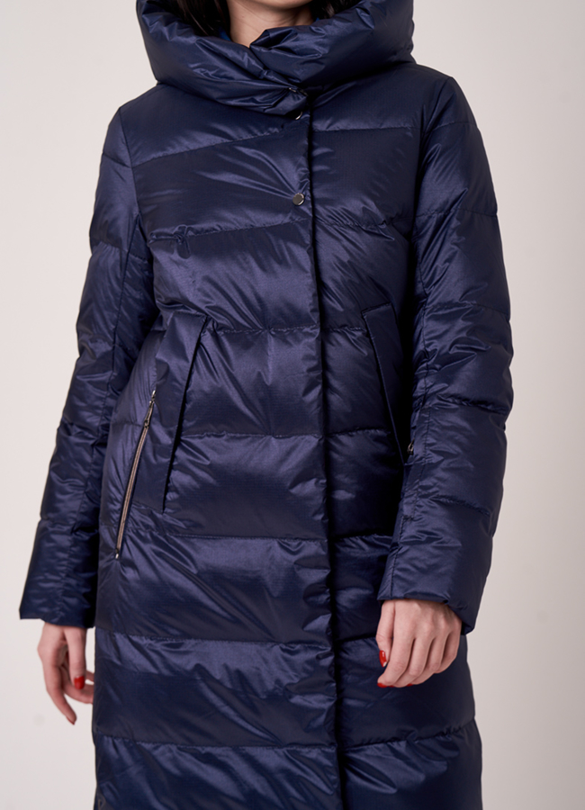 Удлиненная зимняя куртка модель № 3173 универмаг малина