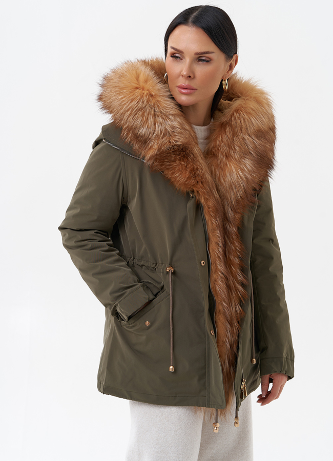 Куртка - парка с мехом модель № 29186 универмаг малина