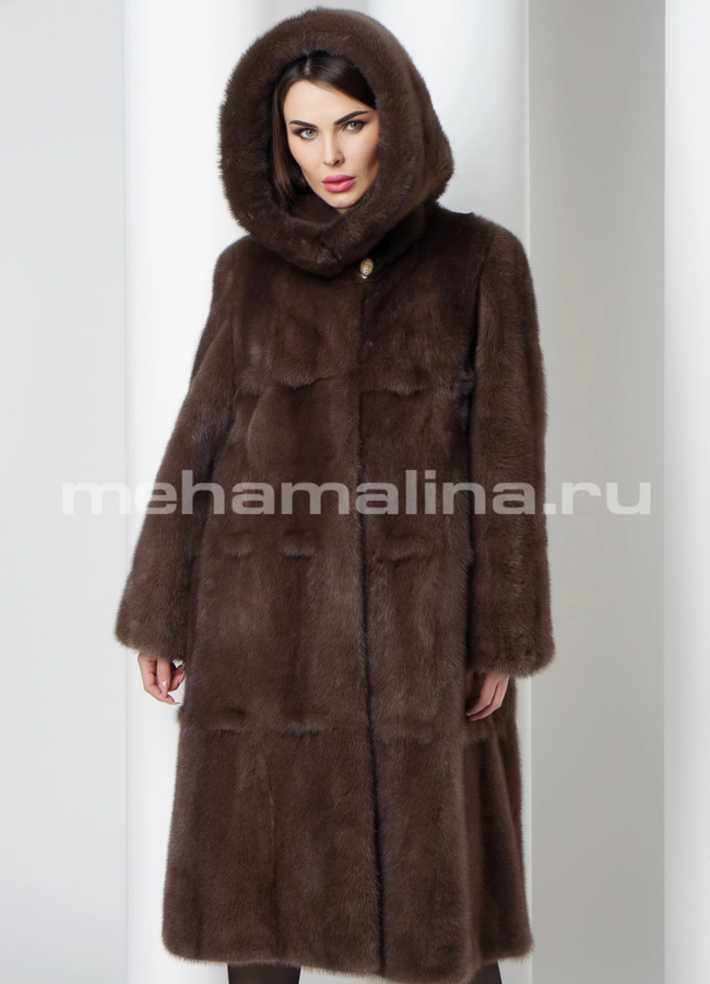 Норковая шуба модель № S-568/1 универмаг малина