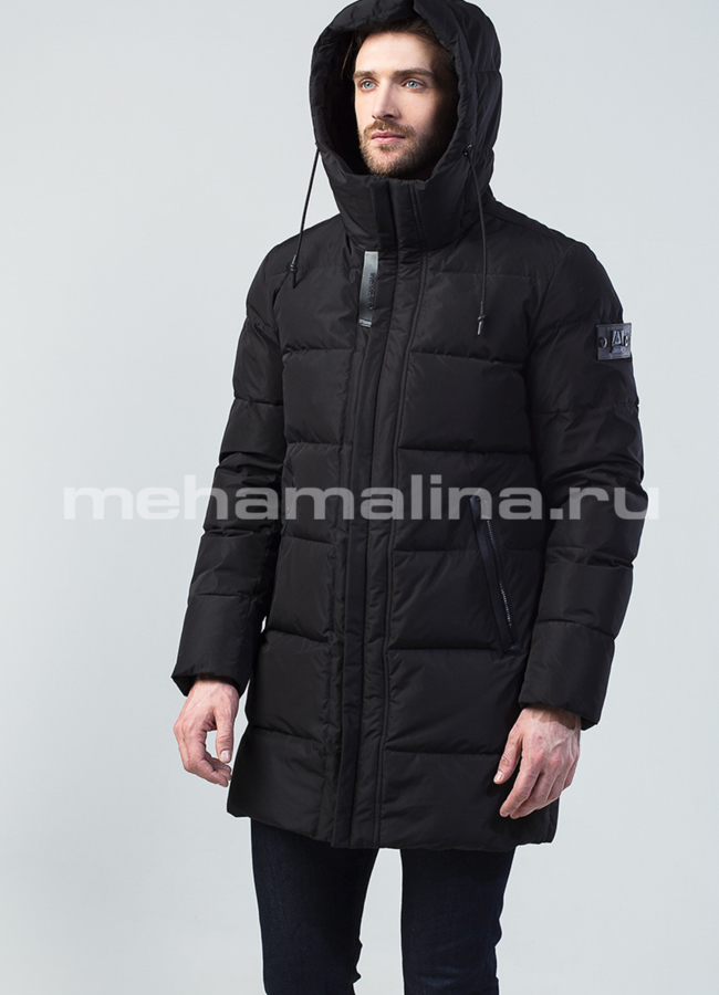 Пуховик зимний модель № КМ-62 меха малина