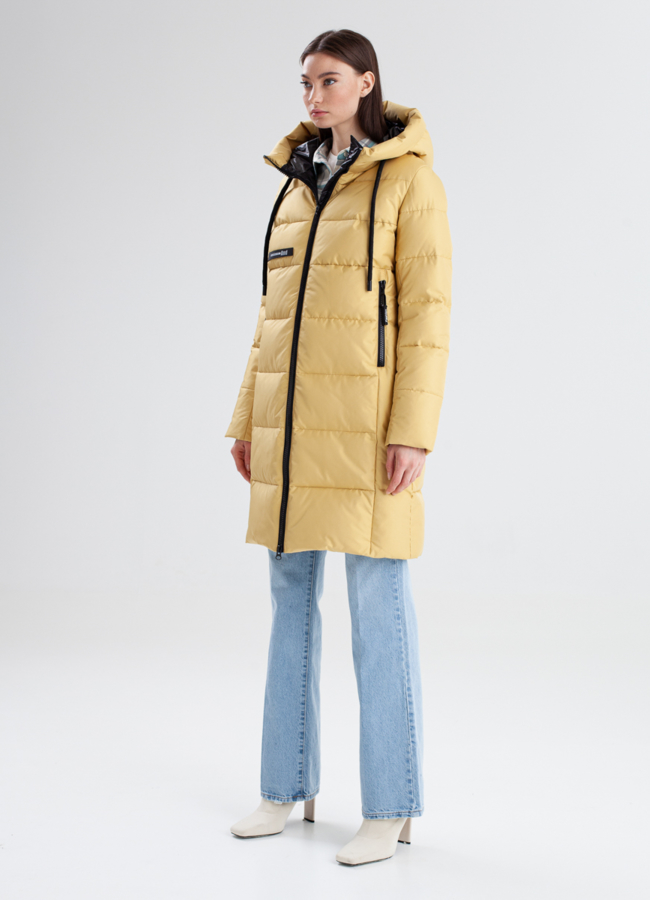 Женский пуховик с капюшоном модель № 23345 в кредит