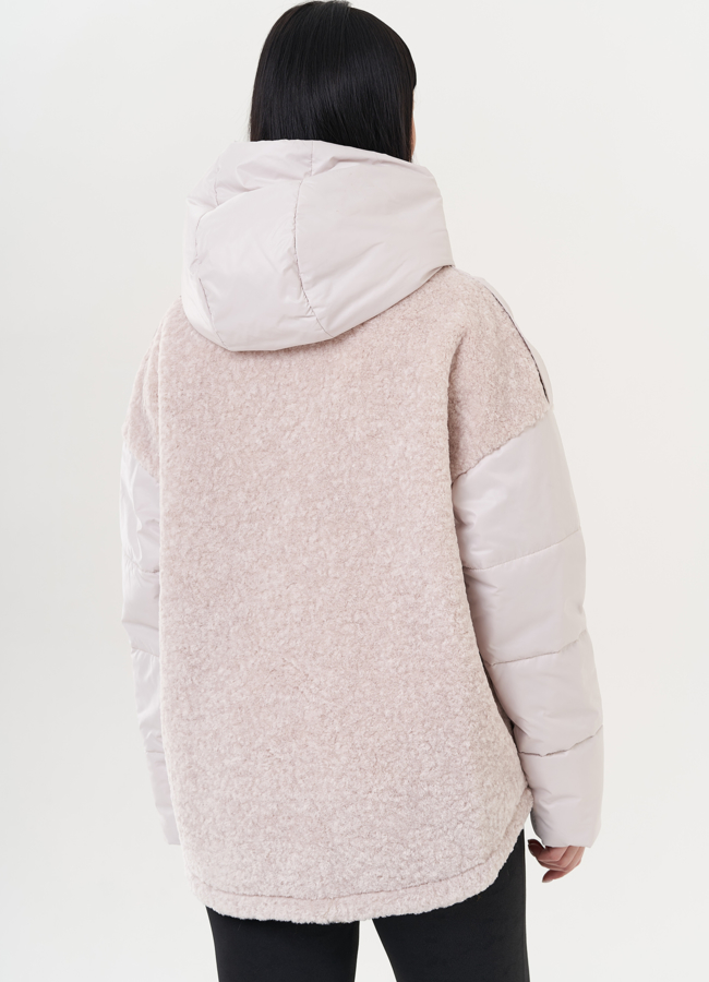 фото Женская куртка комбинированная с шерстью модель № 26614