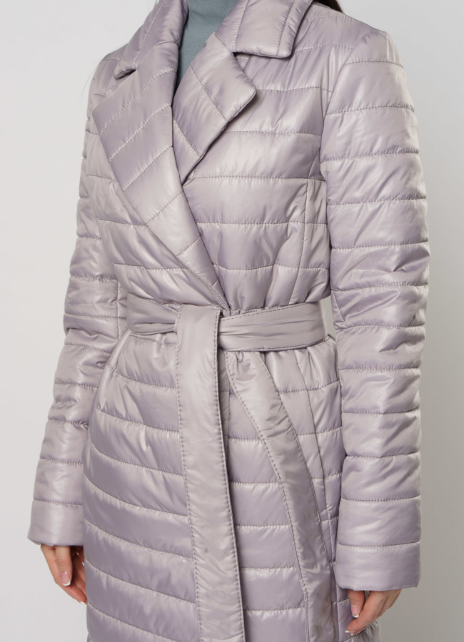 Женское утепленное пальто фиолетового цвета модель № 20738 универмаг малина