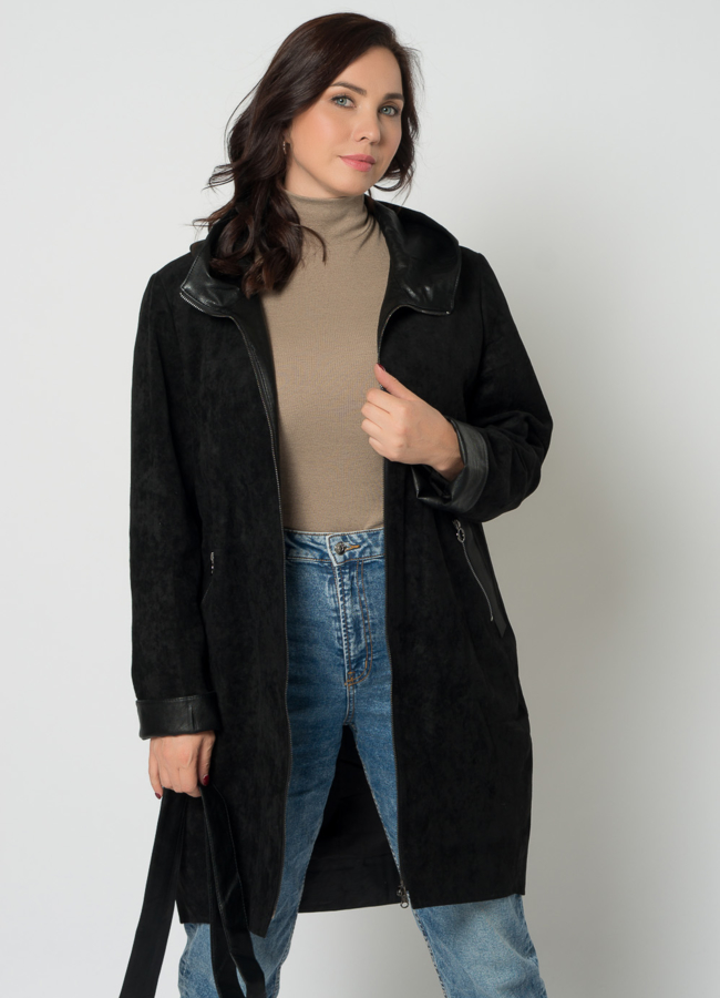 Полупальто женское из эко кожи модель № 20672 универмаг малина