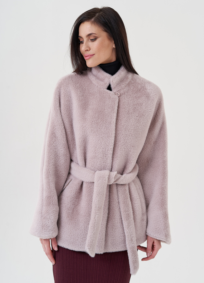 Полупальто светло-фиолетового цвета модель № 76511 универмаг малина