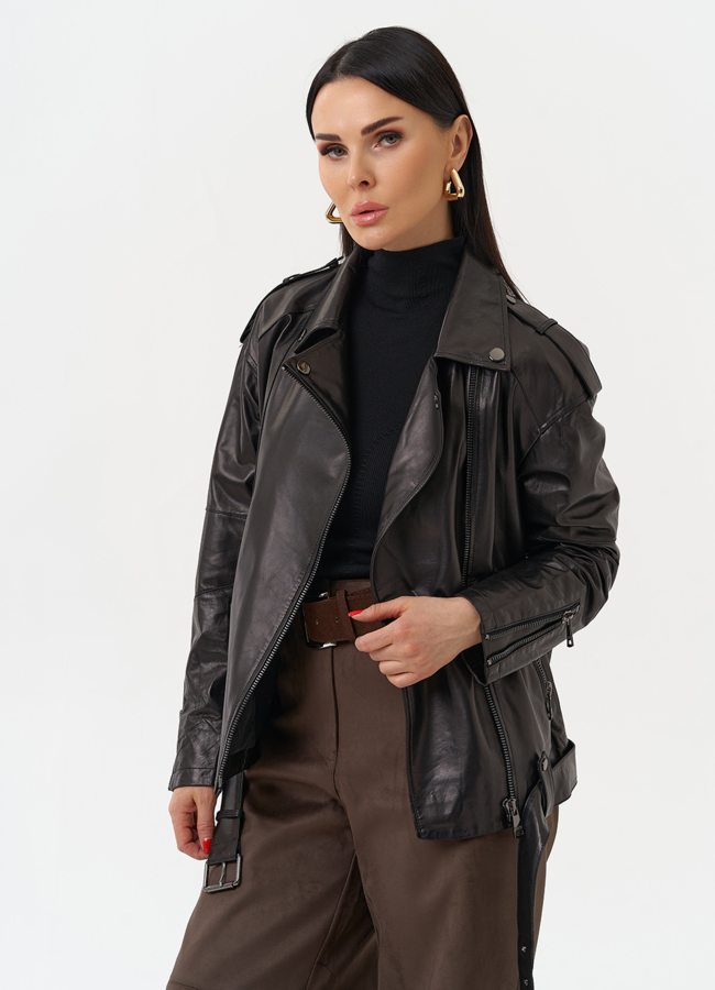 Женская куртка-косуха из натуральной кожи модель № 22341 универмаг малина Женская куртка-косуха из натуральной кожи модель № 22341 универмаг малина