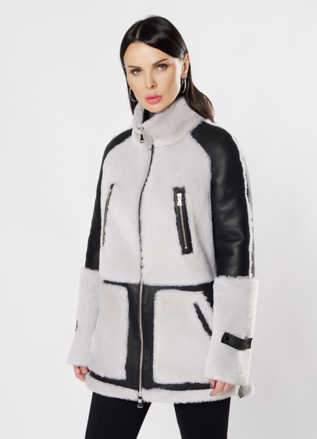 Дубленка пилот из натуральной кожи  модель № 3634 в кредит