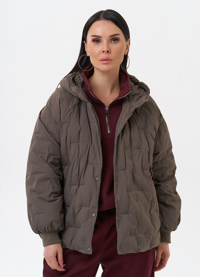 Женская куртка с капюшоном  модель № 29884 универмаг малина