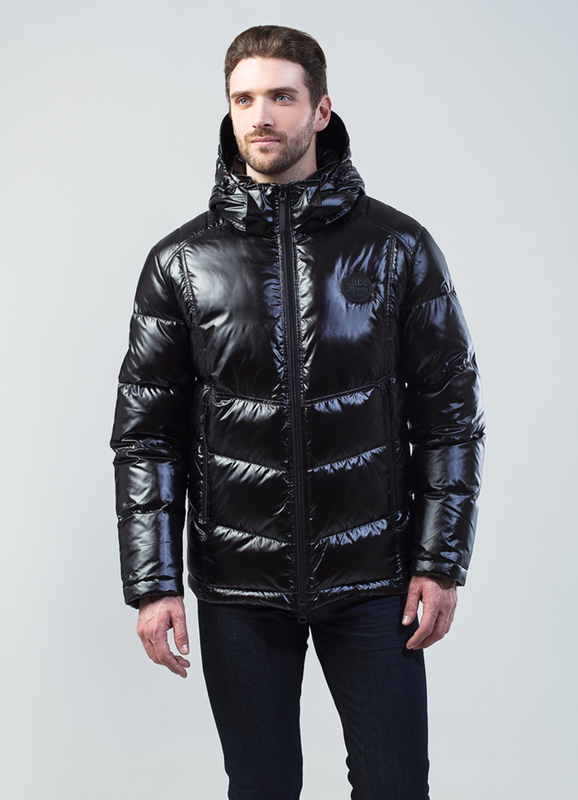 Мужская зимняя куртка модель № 317CN меха малина