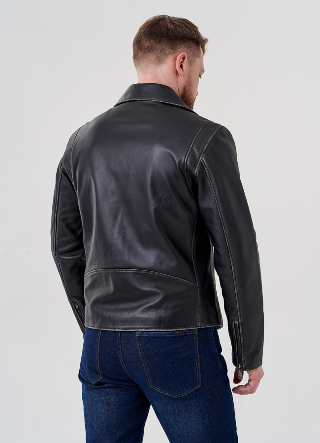 Мужская кожаная куртка - косуха модель № 24391 универмаг малина