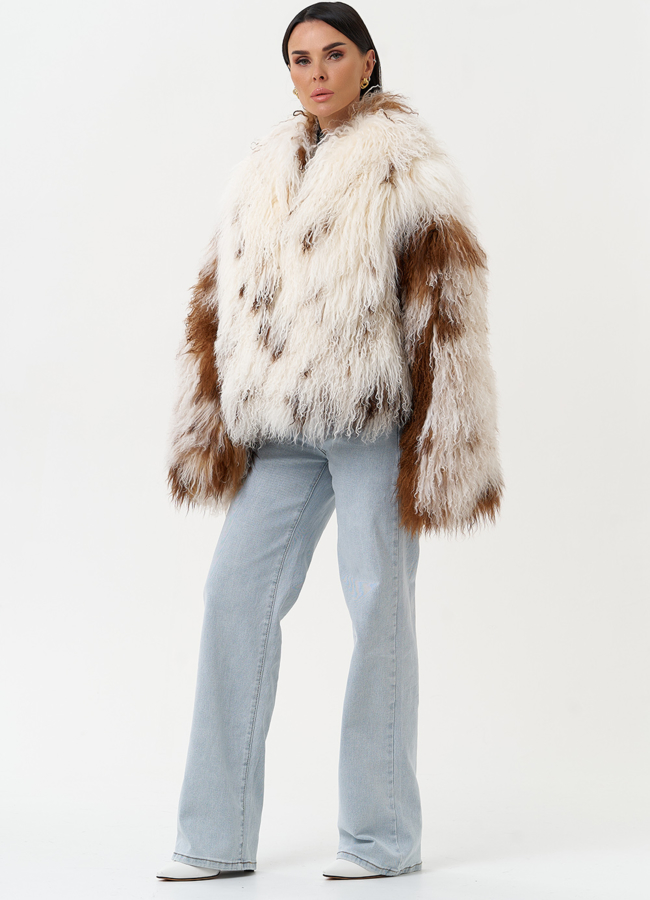 Женская шуба из меха ламы модель № 31038 в рассрочку Женская шуба из меха ламы модель № 31038 в рассрочку