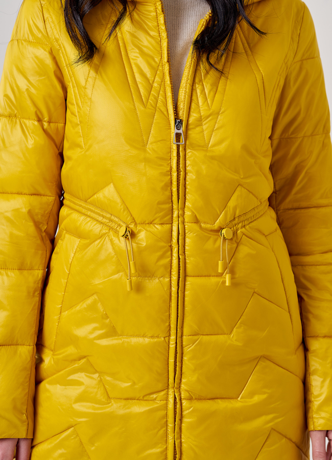 Полупальто женское желтого цвета модель № 20600 универмаг малина