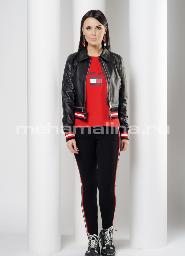 Кожаная куртка-трансформер модель № 1702 в кредит